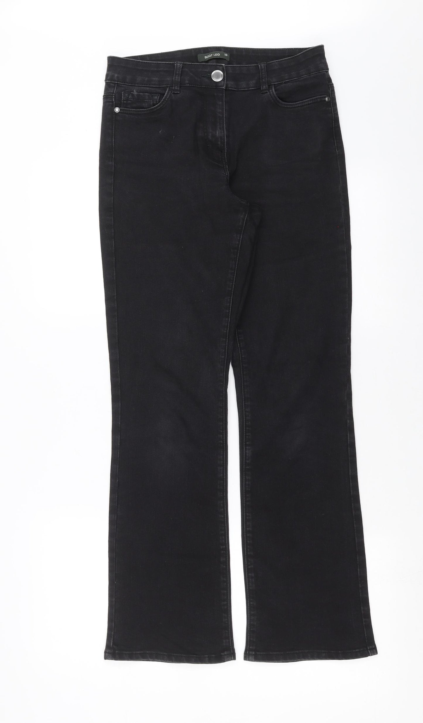 Bonmarché Womens Black  Denim Bootcut Jeans Size 10 L29 in