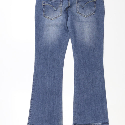Preworn Womens Blue  Denim Bootcut Jeans Size 30 in L30 in