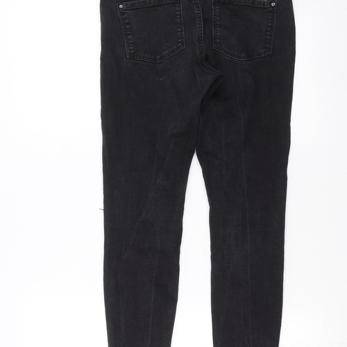 Dorothy Perkins Womens Black  Denim Skinny Jeans Size 8 L26 in