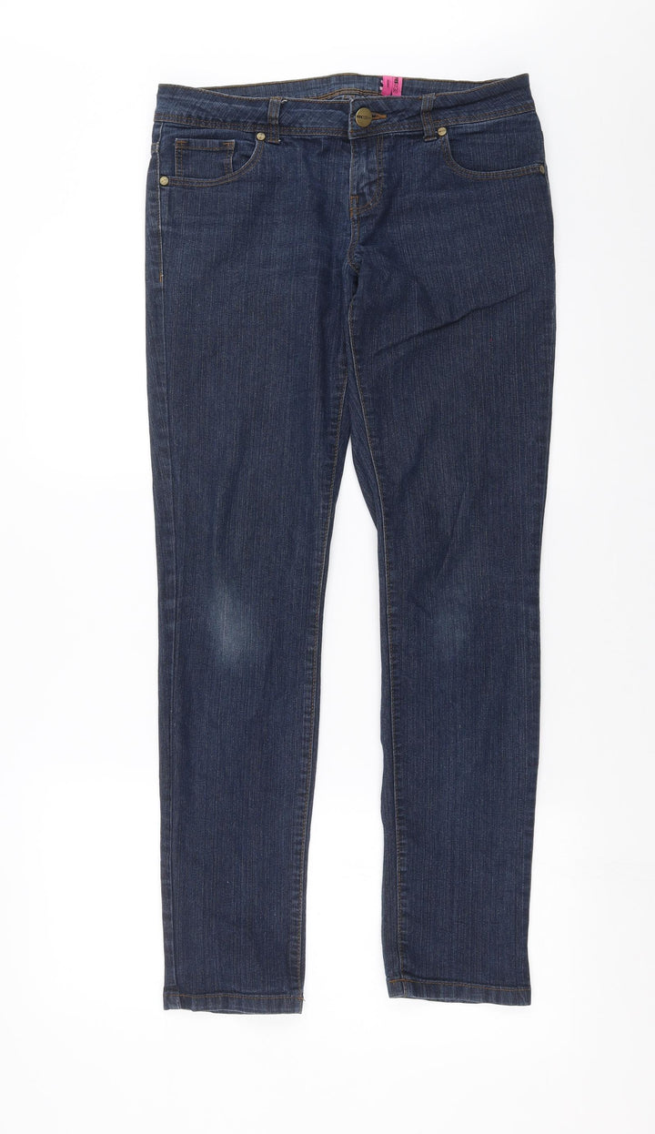 YESYES Womens Blue Denim Skinny Jeans Size 12 L31 in