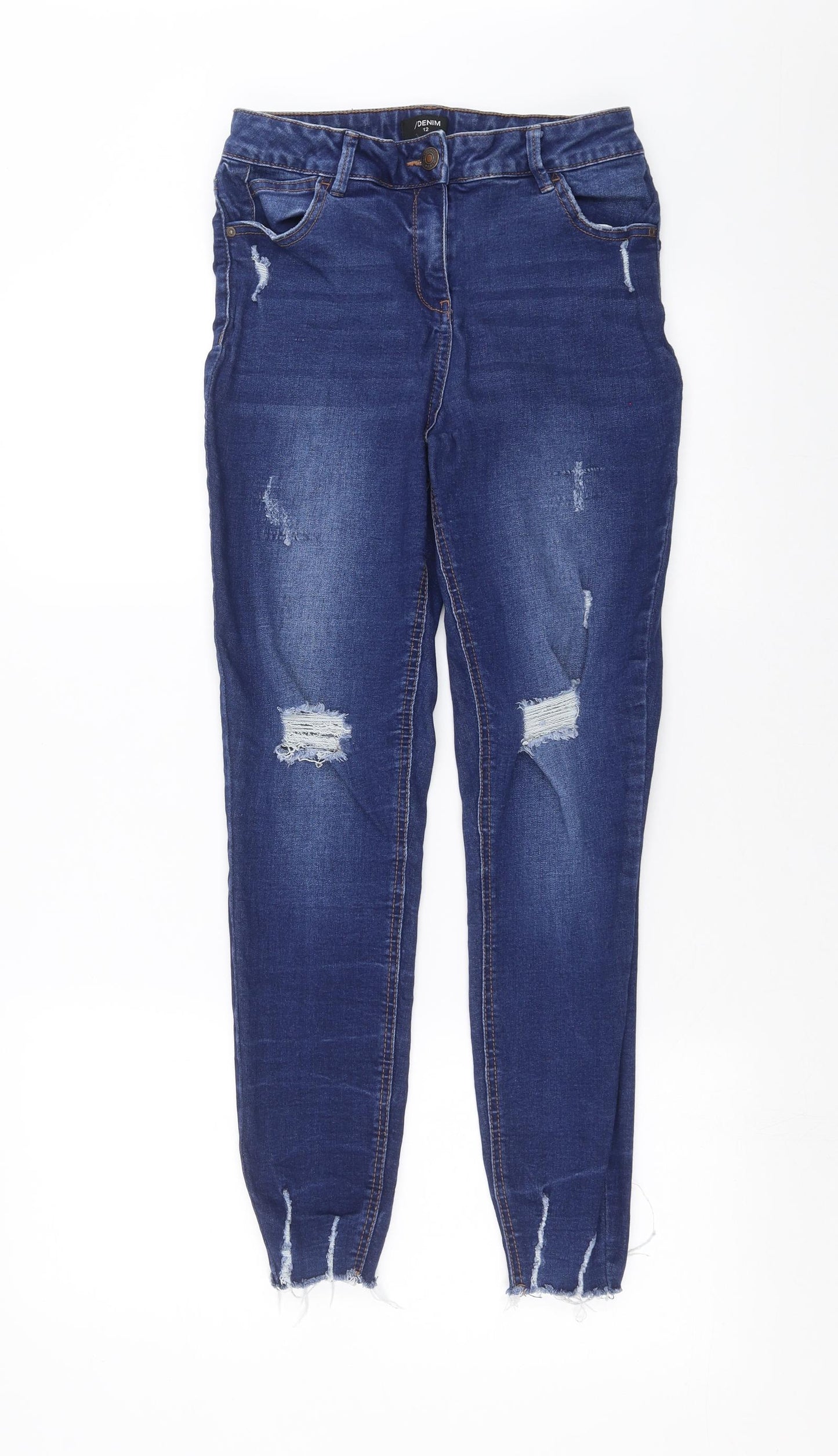 Matalan Womens Blue  Denim Skinny Jeans Size 12 L26 in