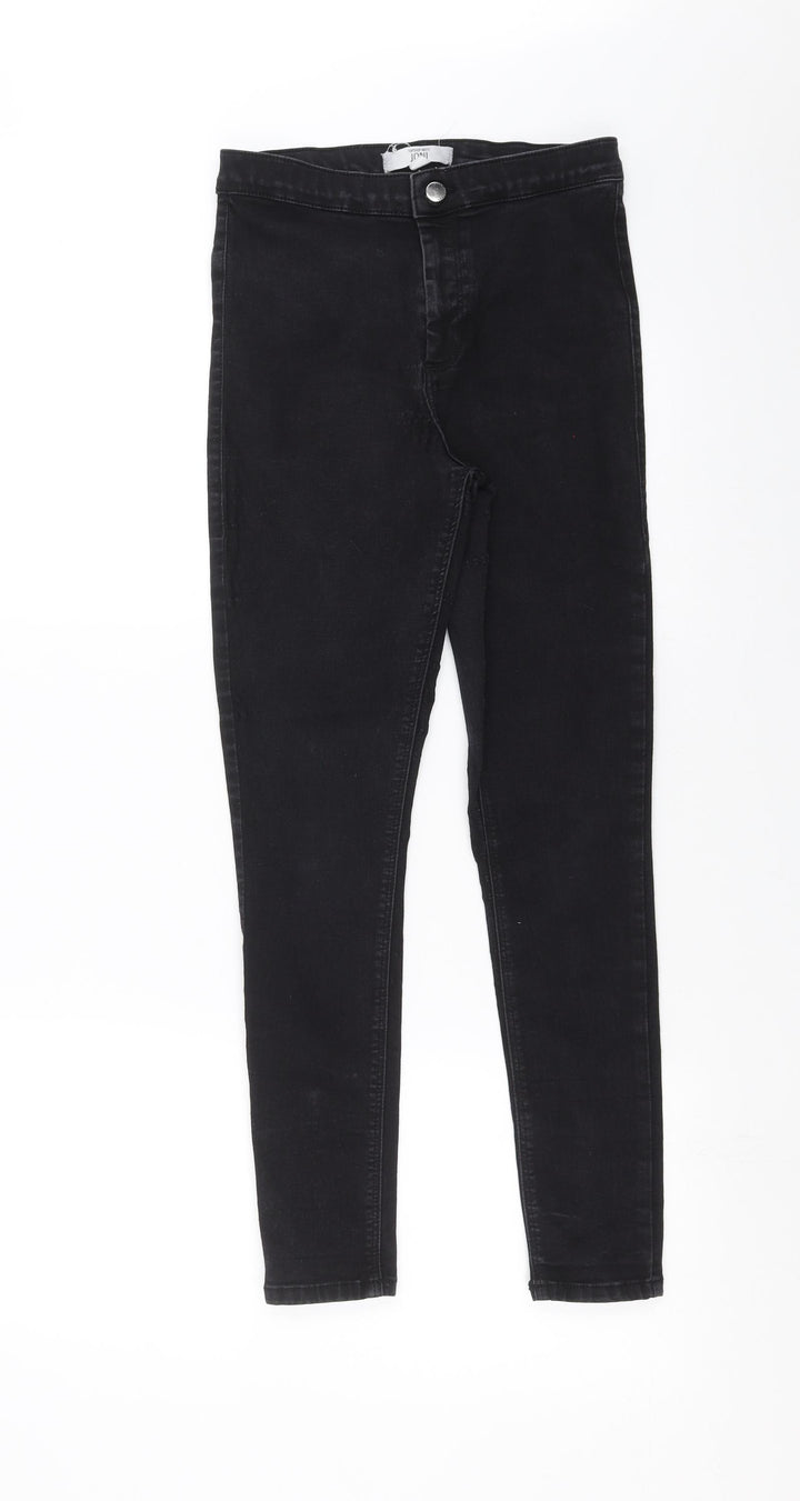 Topshop Womens Black Denim Skinny Jeans Size 26 in L26 in