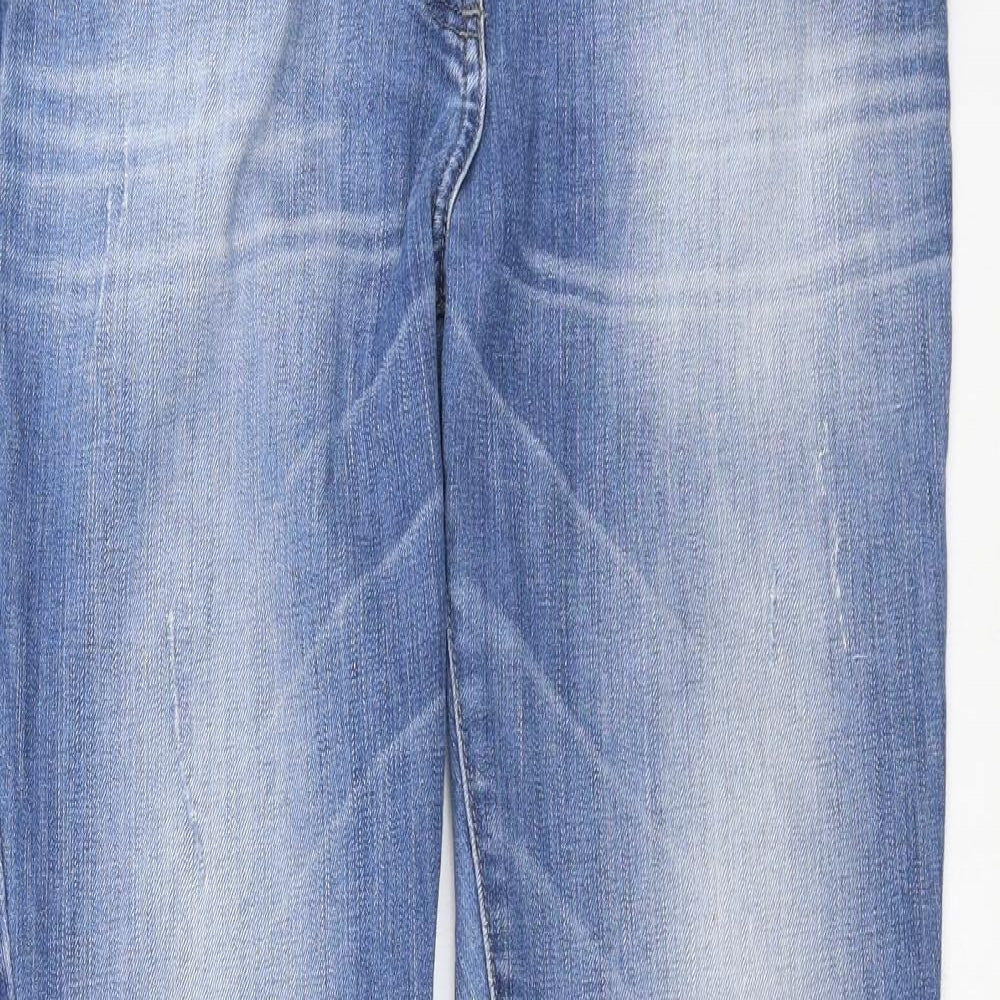 NEXT Womens Blue  Denim Straight Jeans Size 12 L29 in - Cigarette fit