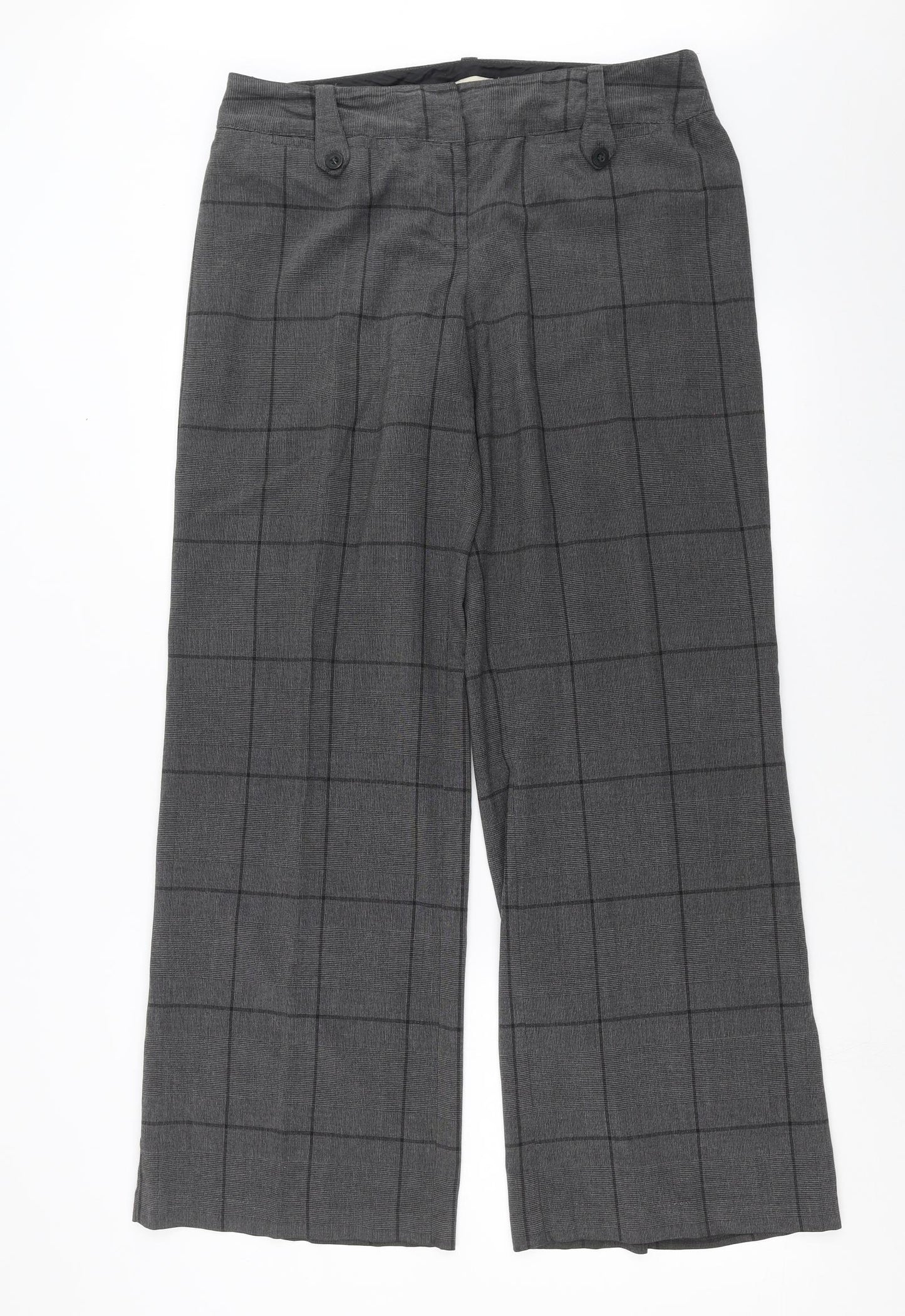 Rocha John Rocha Womens Grey Check  Trousers  Size 14 L31 in