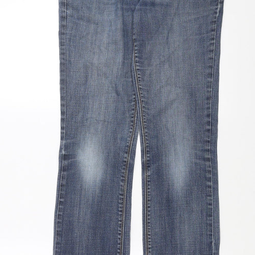 House of Denim Womens Blue  Denim Straight Jeans Size 12 L30 in
