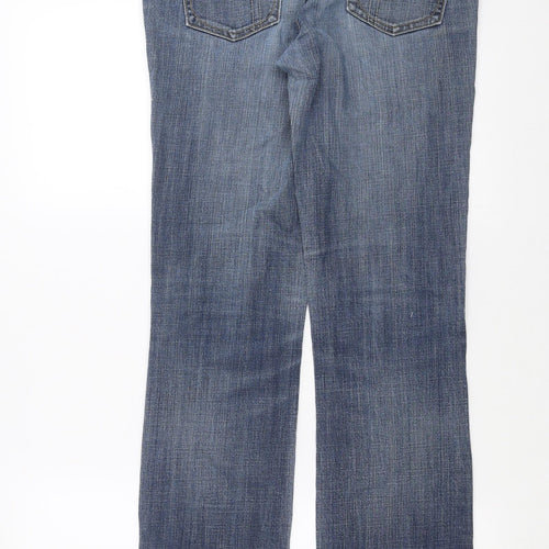 House of Denim Womens Blue  Denim Straight Jeans Size 12 L30 in