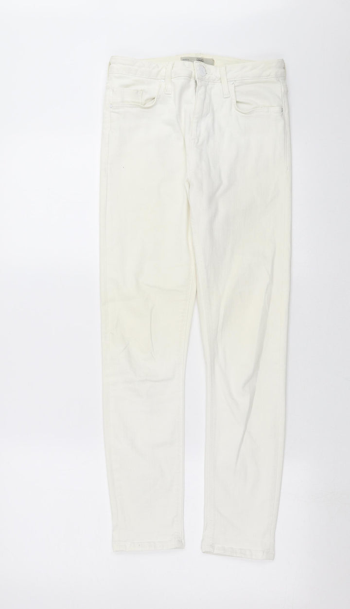 Topshop Womens Ivory Denim Skinny Jeans Size 26 in L27 in