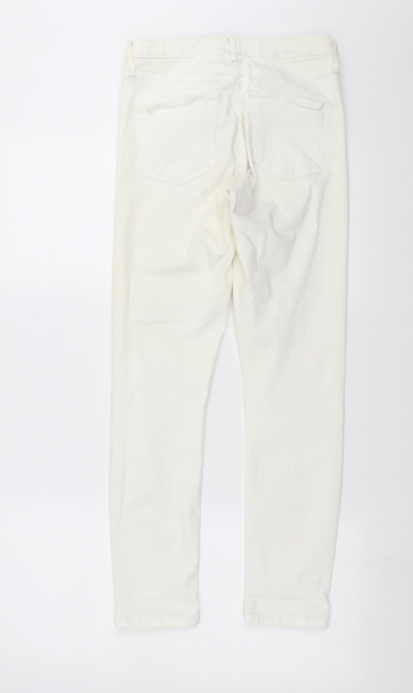Topshop Womens Ivory  Denim Skinny Jeans Size 26 in L27 in
