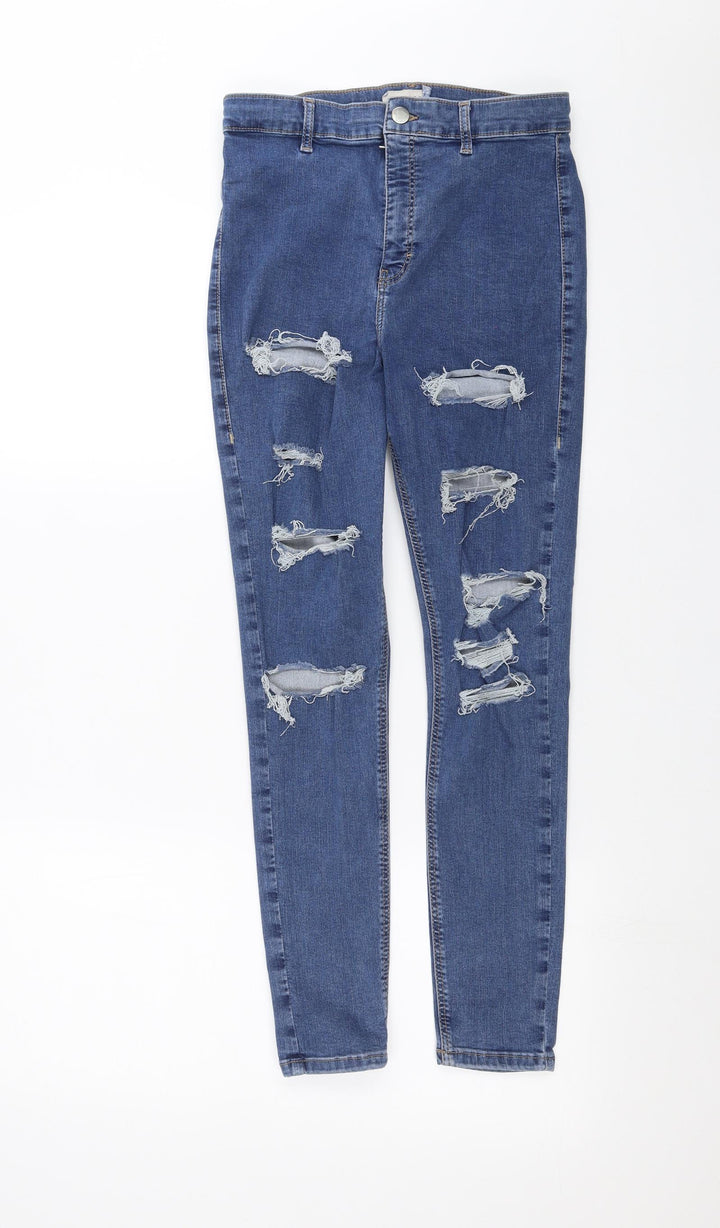 Topshop Womens Blue Denim Skinny Jeans Size 26 in L26 in