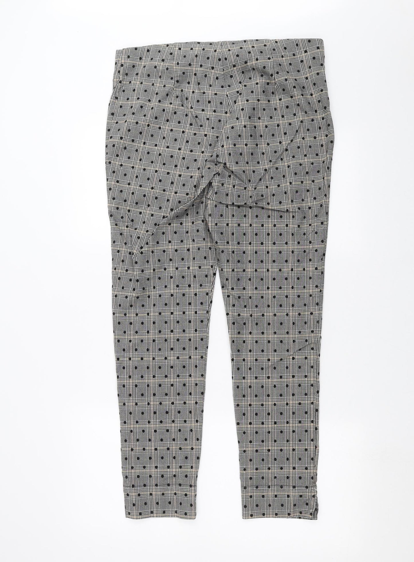 Roman Womens Grey Check  Trousers  Size 20 L27 in
