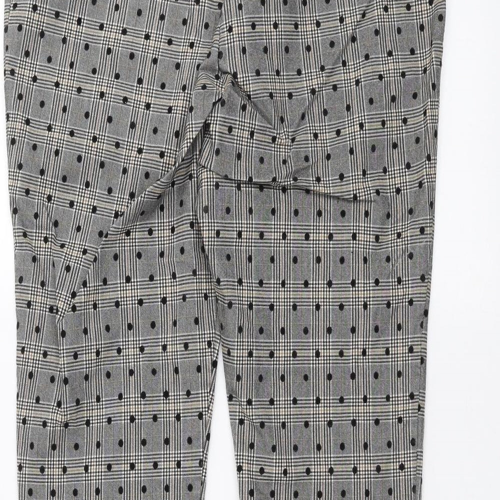 Roman Womens Grey Check  Trousers  Size 20 L27 in