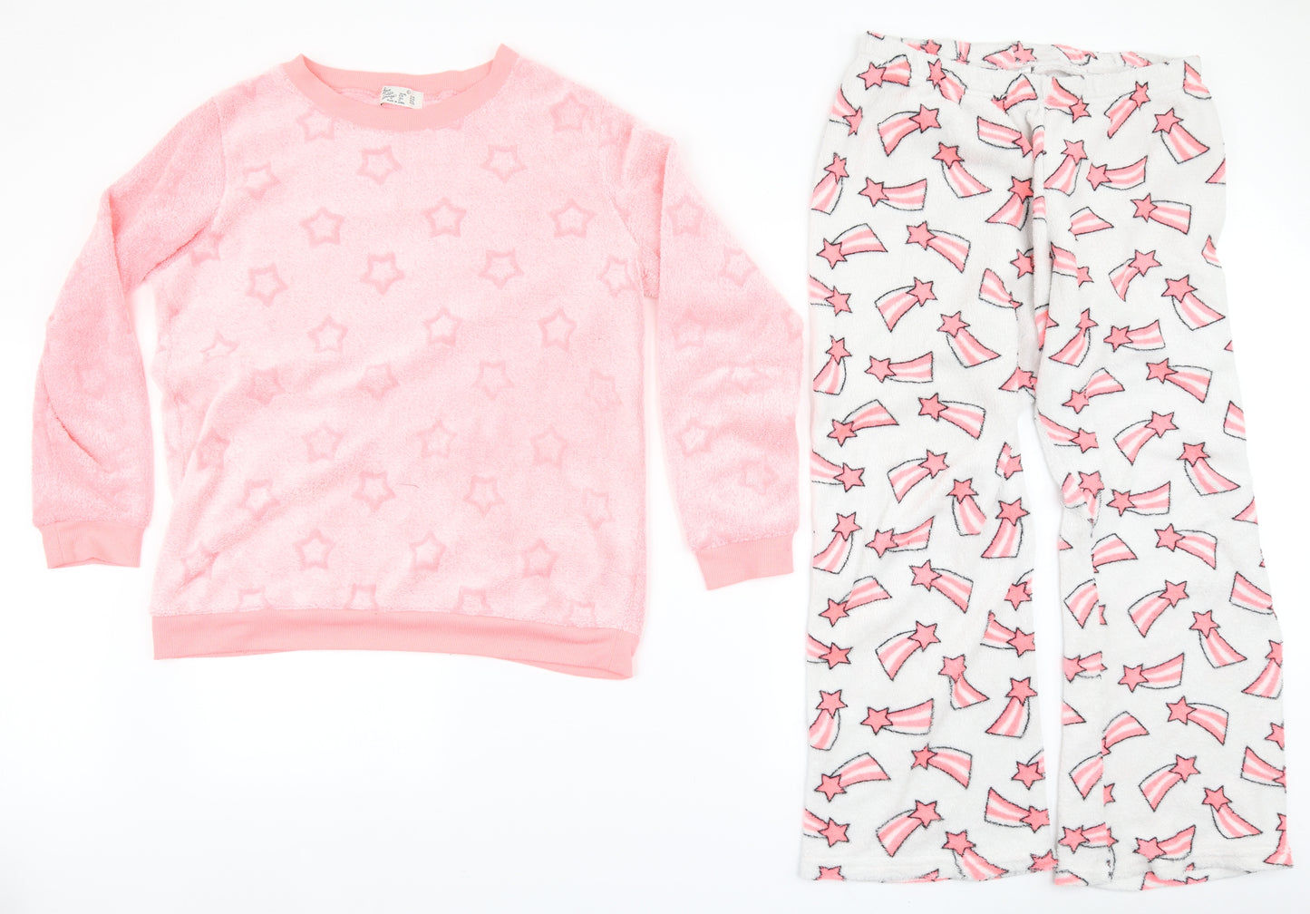love to lounge Womens Pink Solid  Top Pyjama Set Size L
