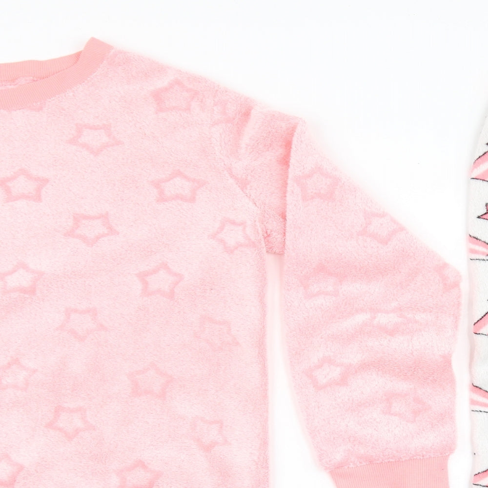love to lounge Womens Pink Solid  Top Pyjama Set Size L
