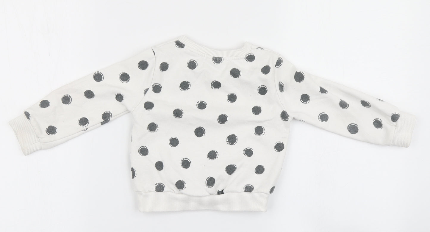 Disney  White Polka Dot  Pullover Jumper Size 18-24 Months  - Disney, Minnie Mouse