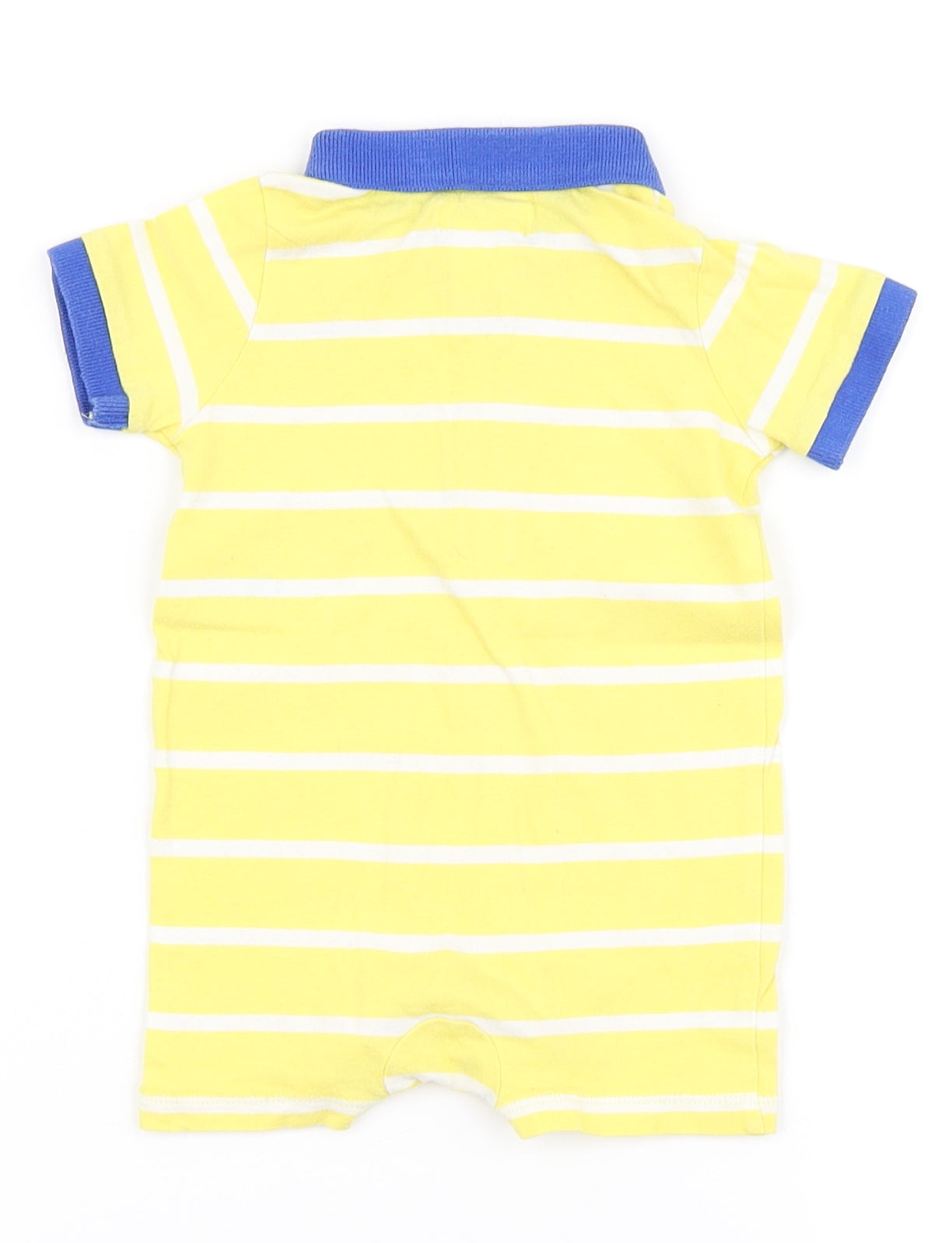 Ralph Lauren Boys White Striped  Romper One-Piece Size 0-3 Months