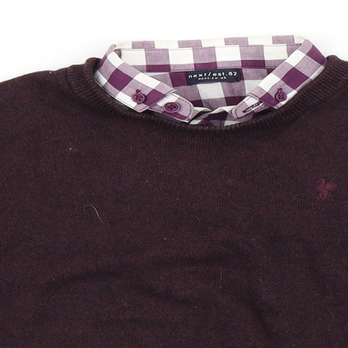 NEXT Boys Purple   Pullover Jumper Size 4 Years