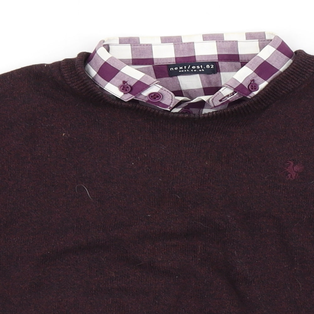 NEXT Boys Purple   Pullover Jumper Size 4 Years