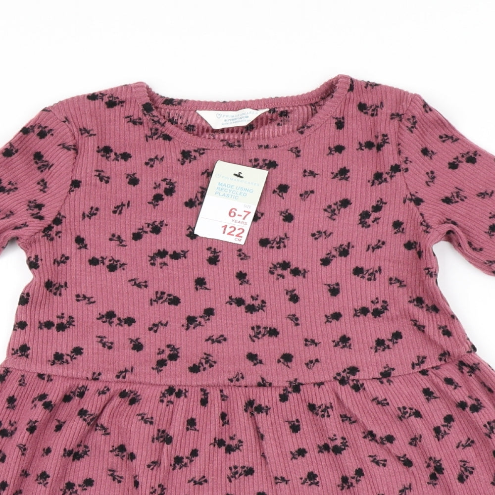 Primark Girls Purple   Skater Dress  Size 6-7 Years