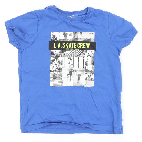 Primark Boys Blue   Basic T-Shirt Size 7-8 Years