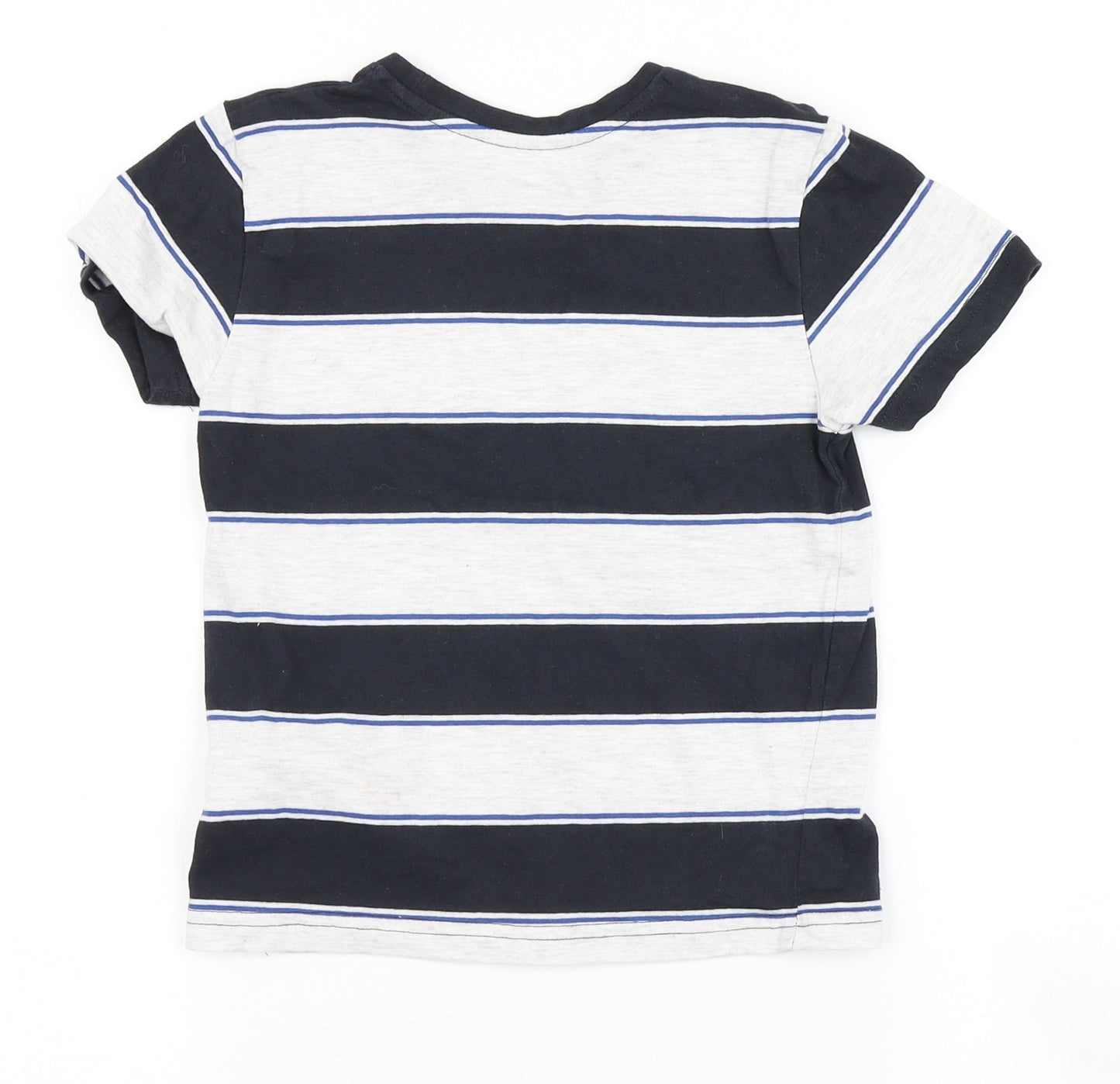 Primark Boys Ivory Striped  Basic T-Shirt Size 5-6 Years