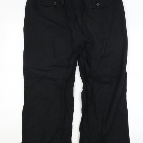 George Womens Black   Trousers  Size 16 L27 in