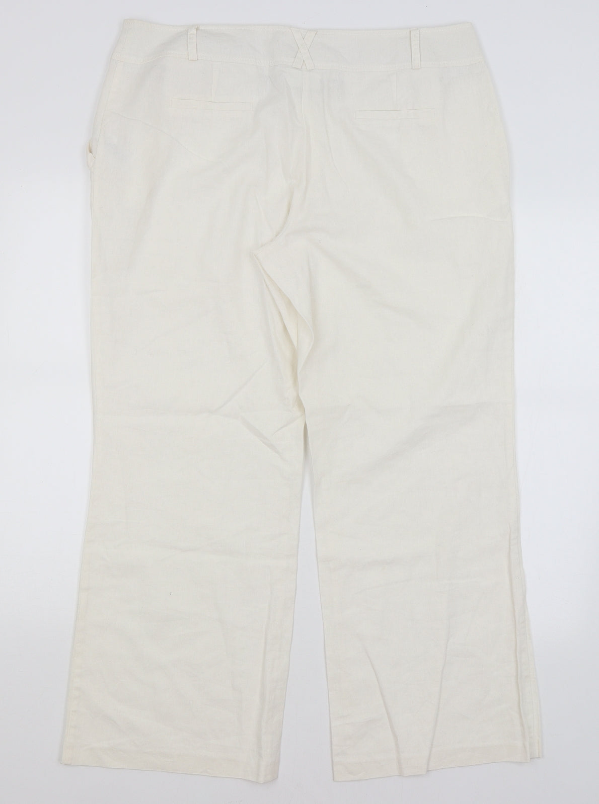 New Look Womens White   Trousers  Size 16 L28.5 in