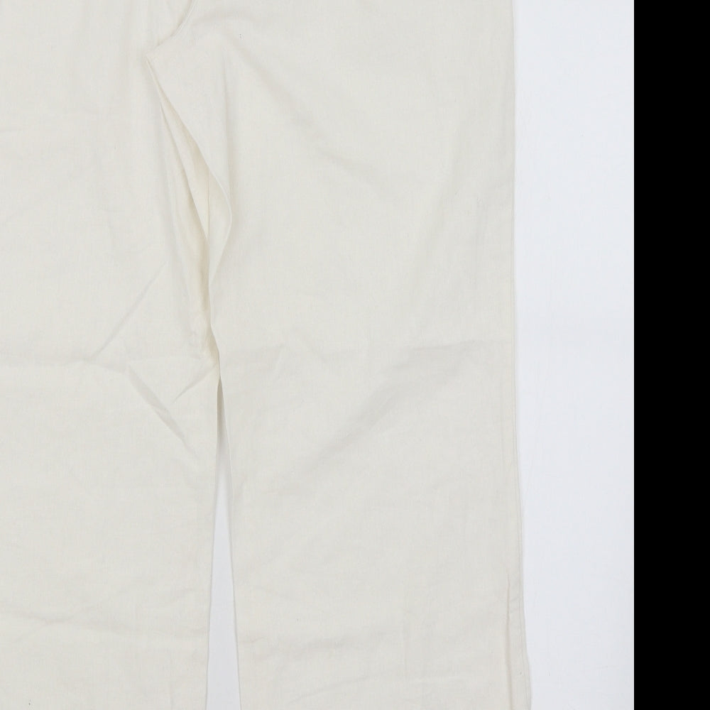 New Look Womens White   Trousers  Size 16 L28.5 in