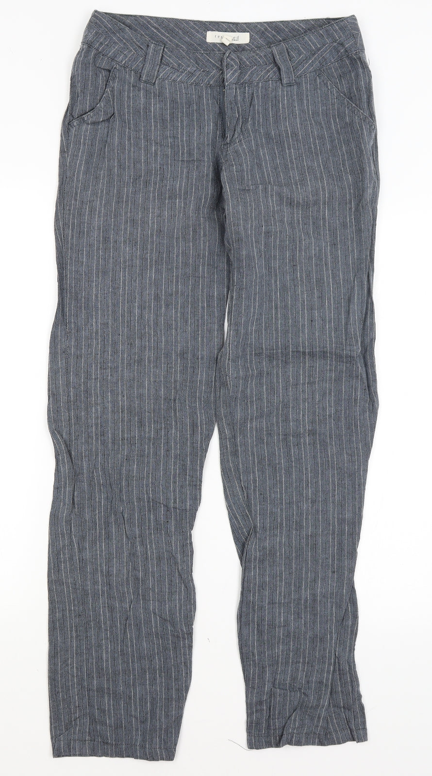RESERVED Womens Blue Striped  Trousers  Size 6 L31 in