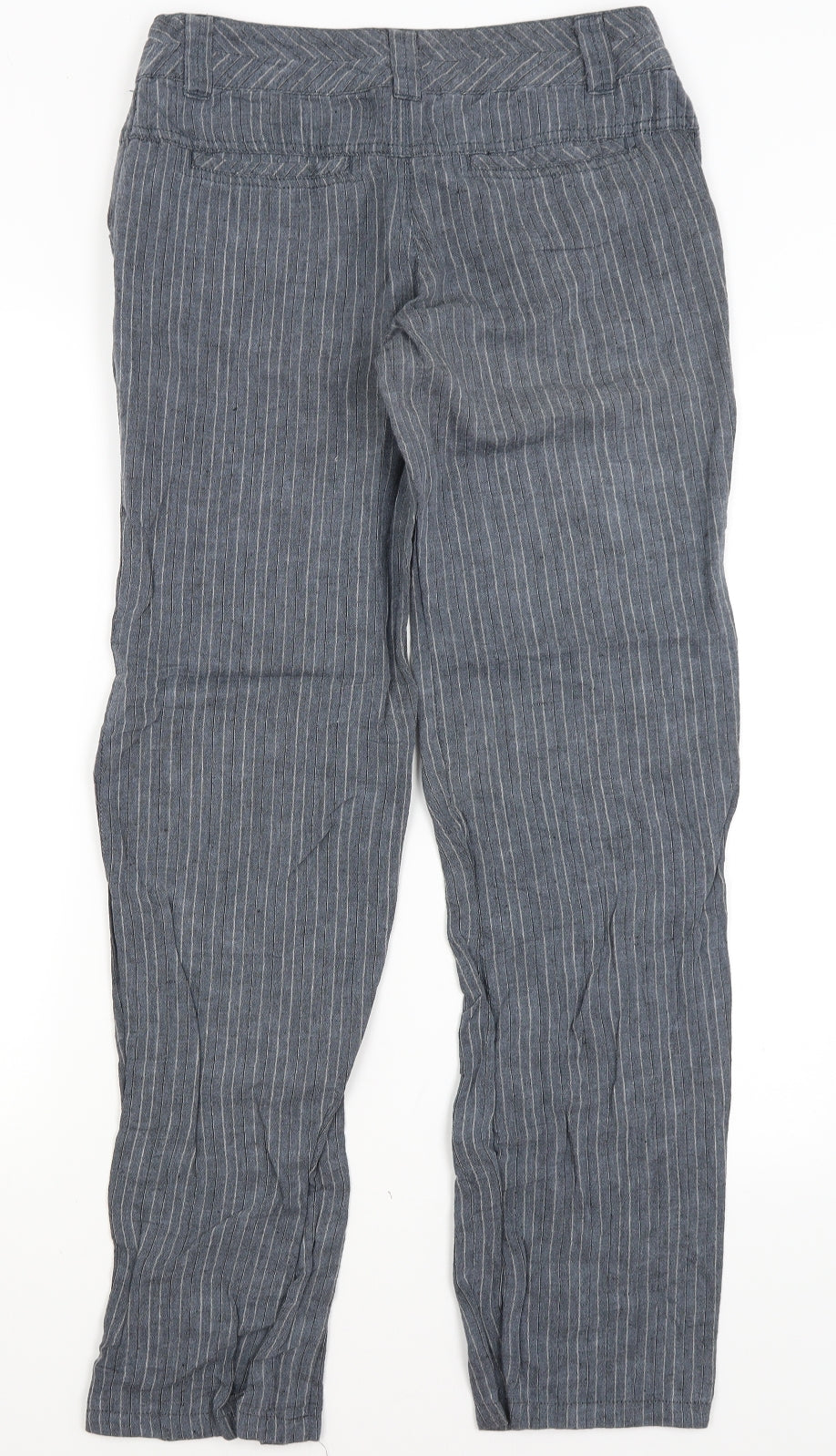 RESERVED Womens Blue Striped  Trousers  Size 6 L31 in