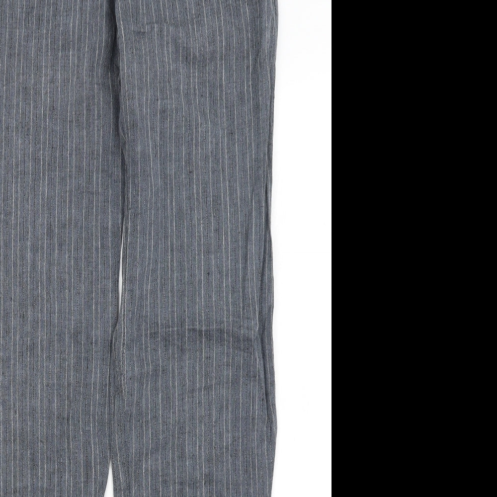 RESERVED Womens Blue Striped  Trousers  Size 6 L31 in