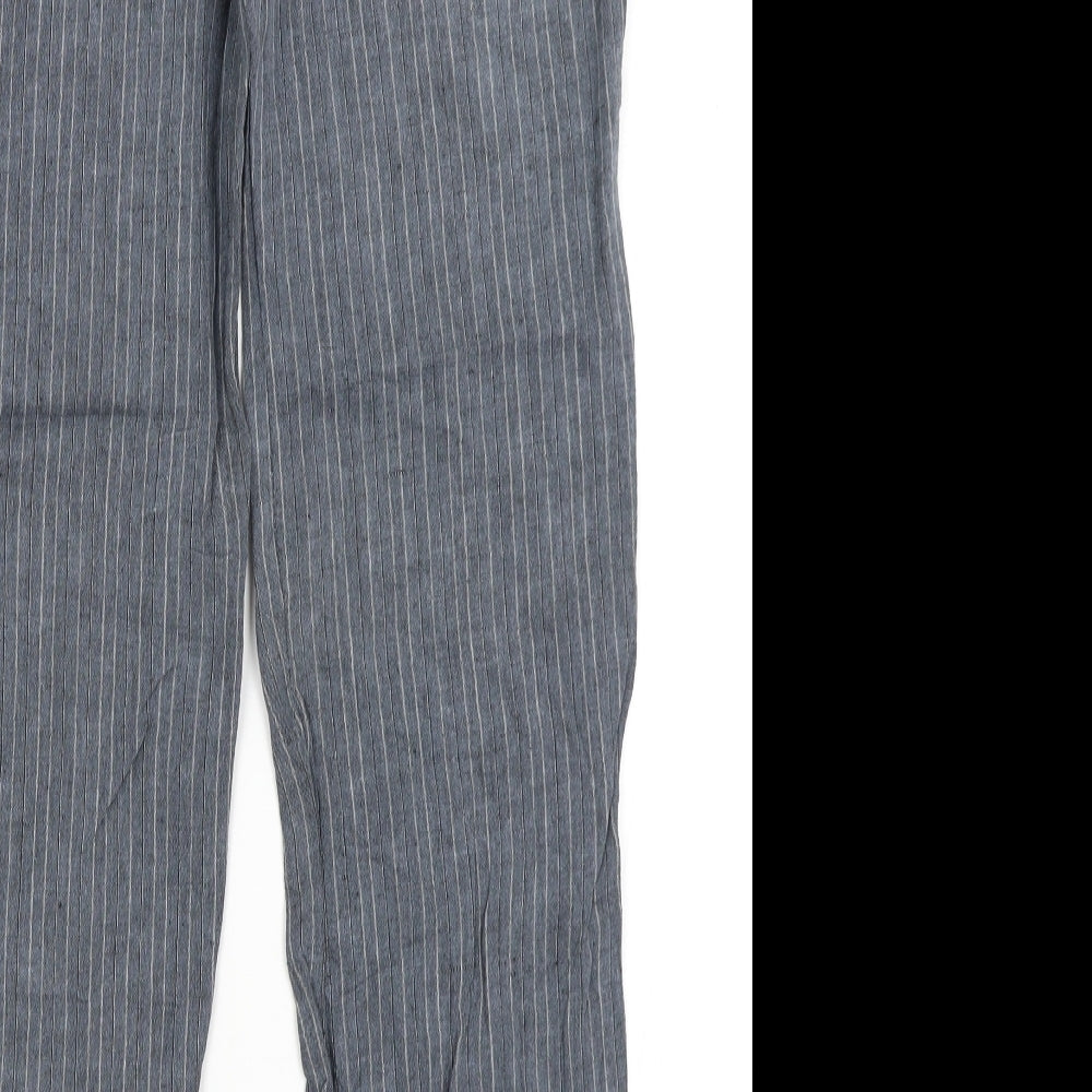 RESERVED Womens Blue Striped  Trousers  Size 6 L31 in