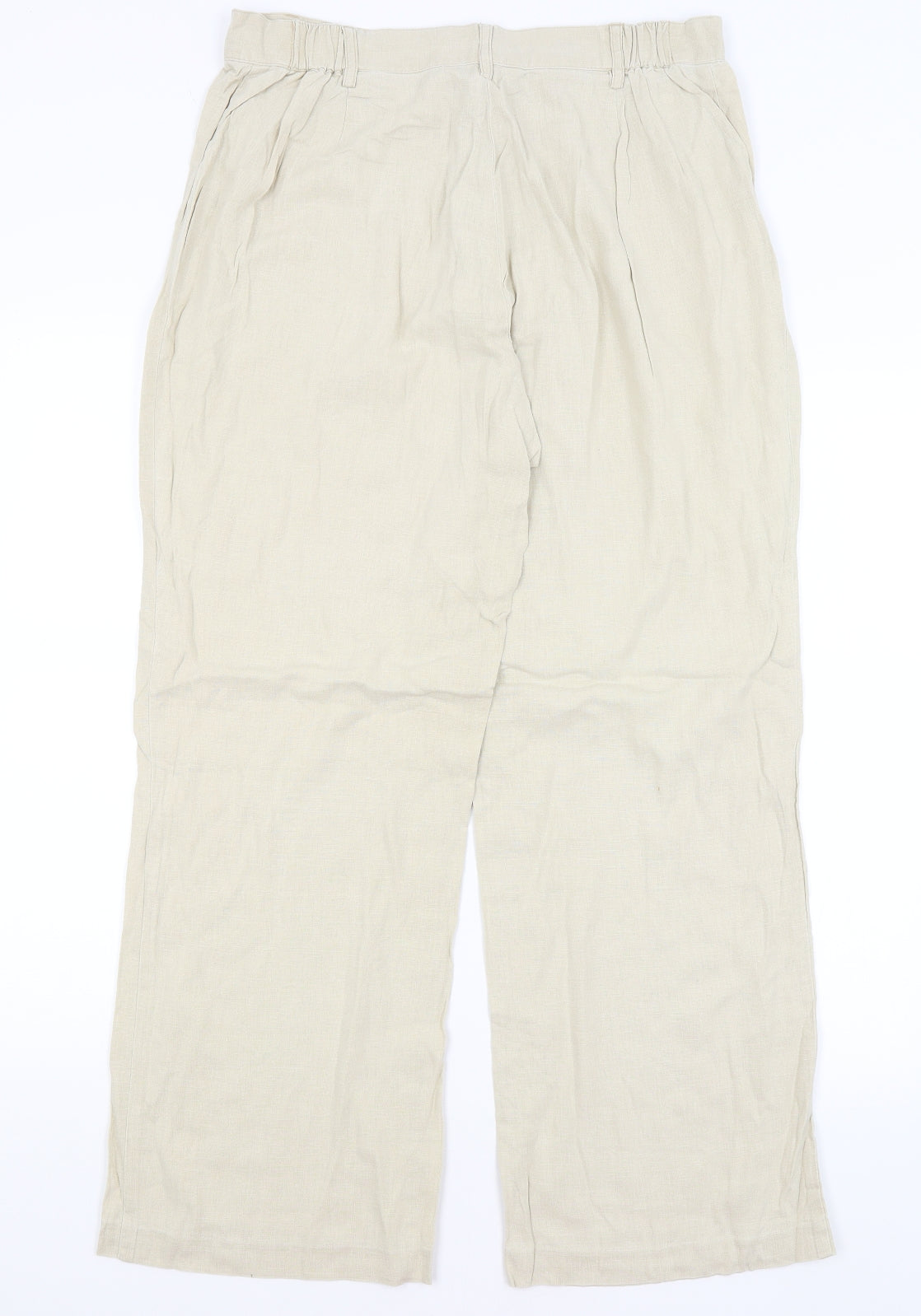 M&S Womens Beige   Trousers  Size 16 L28 in