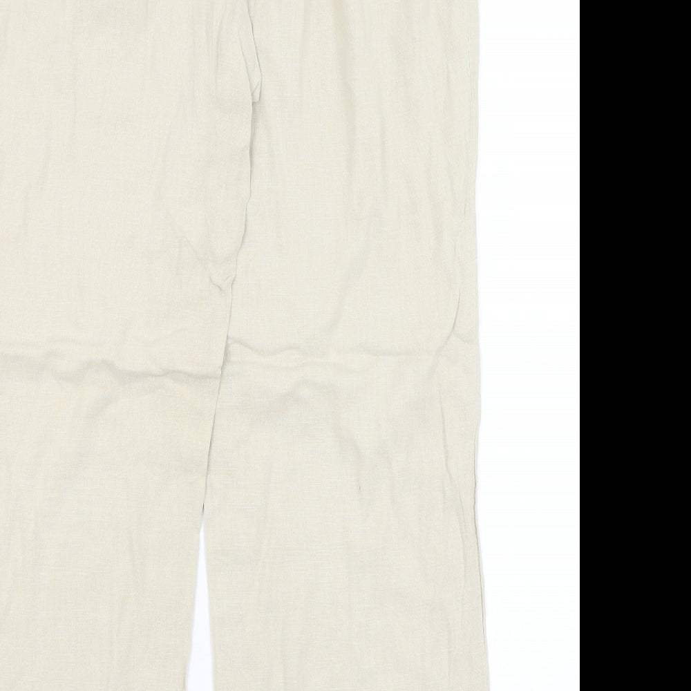 M&S Womens Beige   Trousers  Size 16 L28 in