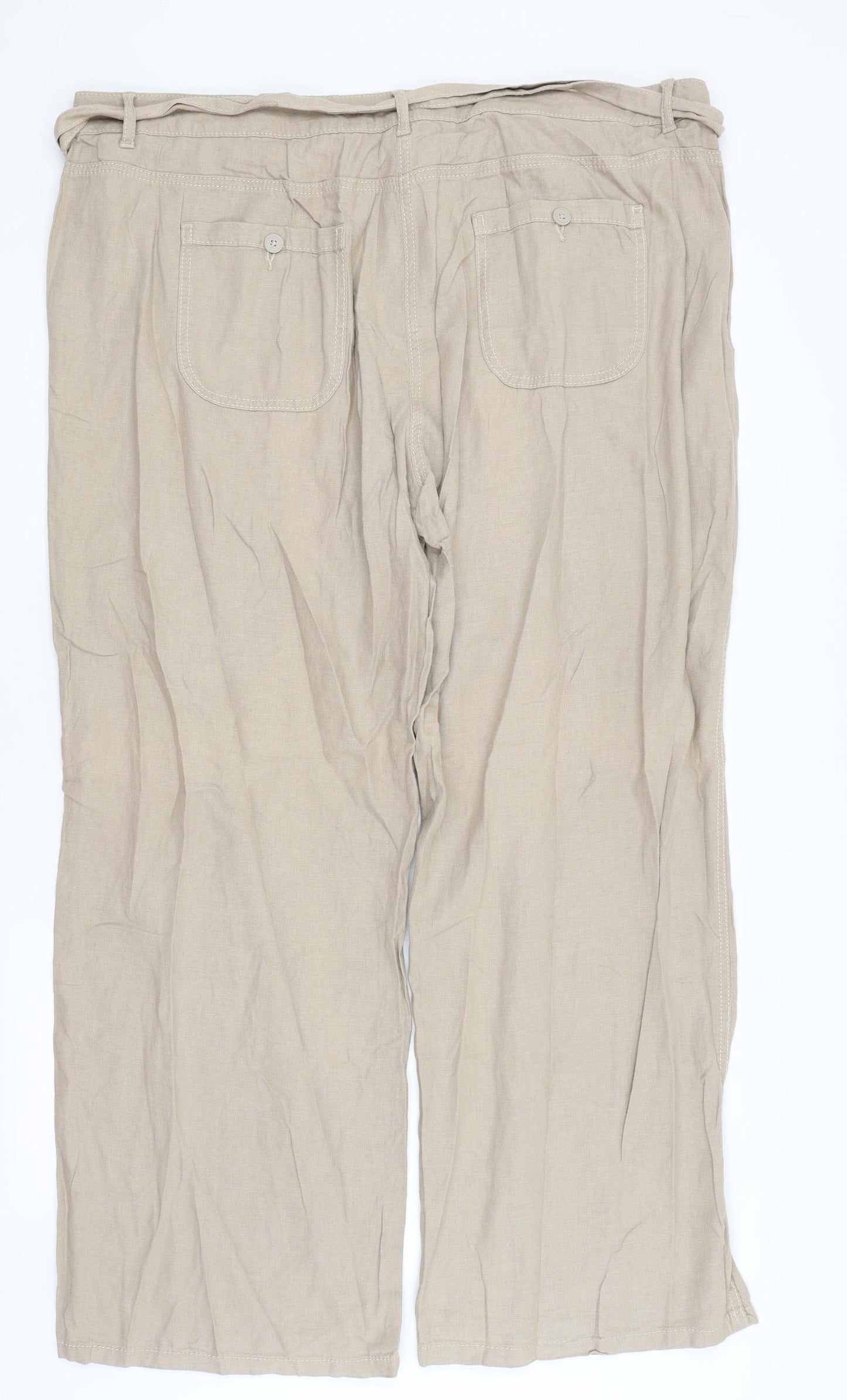 M&S Womens Brown   Trousers  Size 20 L29.5 in