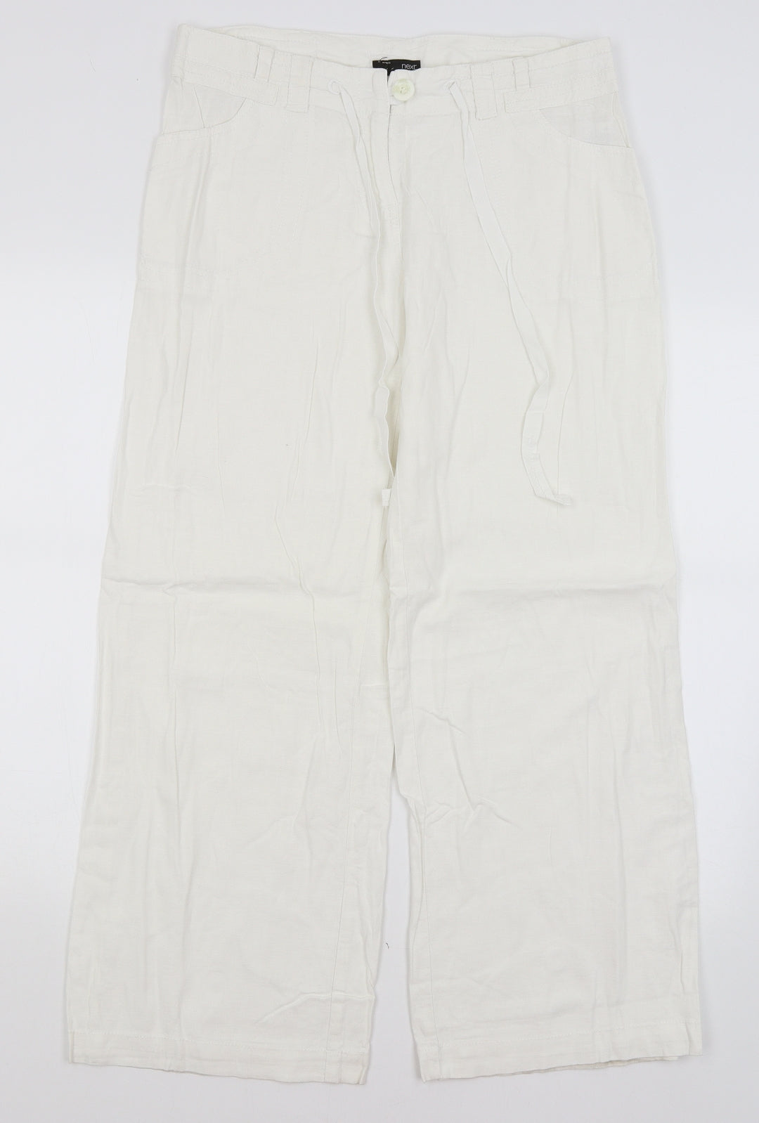 NEXT Womens White   Trousers  Size 12 L28 in