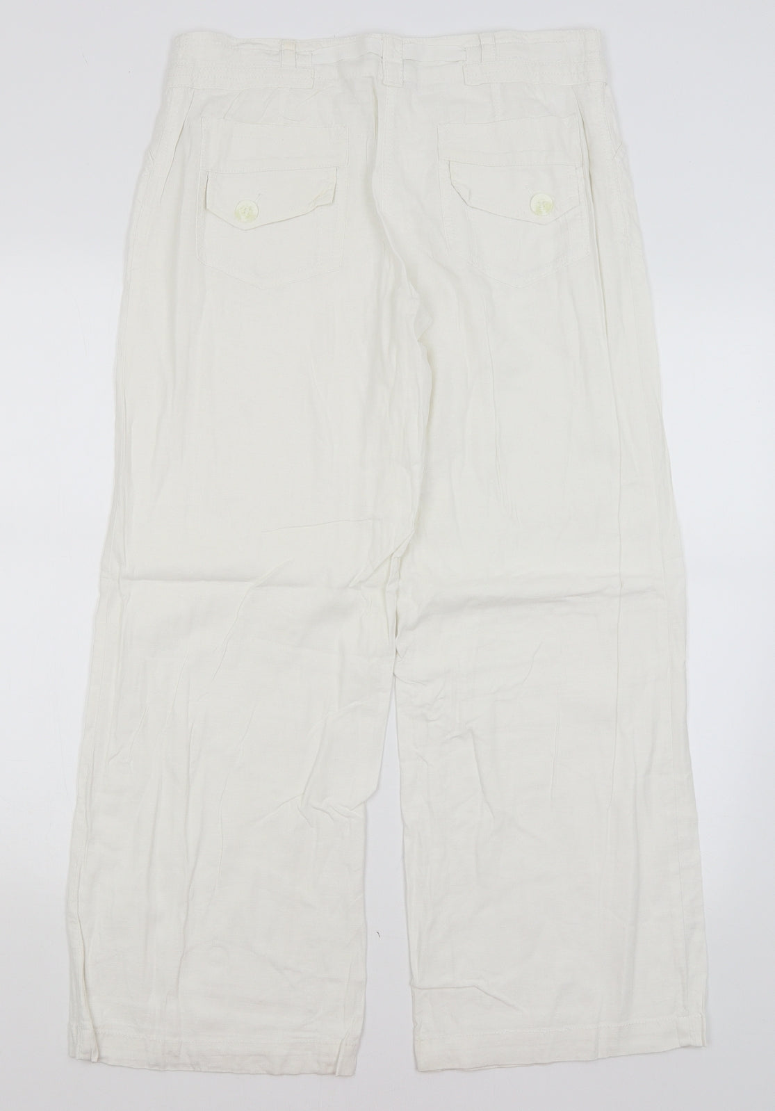 NEXT Womens White   Trousers  Size 12 L28 in