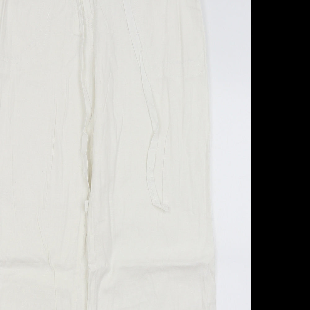 NEXT Womens White   Trousers  Size 12 L28 in
