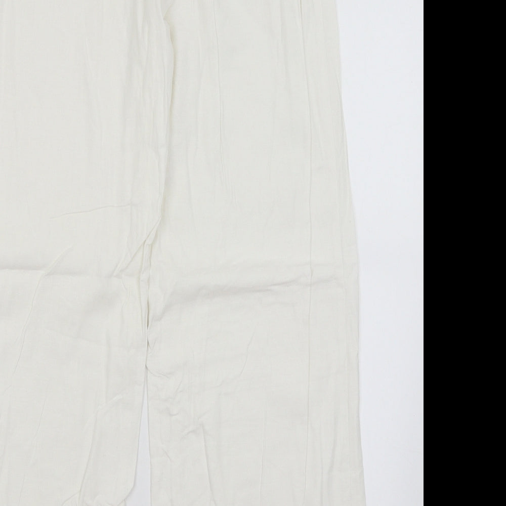 NEXT Womens White   Trousers  Size 12 L28 in