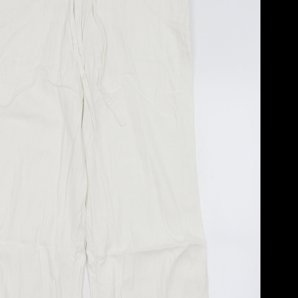 NEXT Womens White   Trousers  Size 10 L28 in