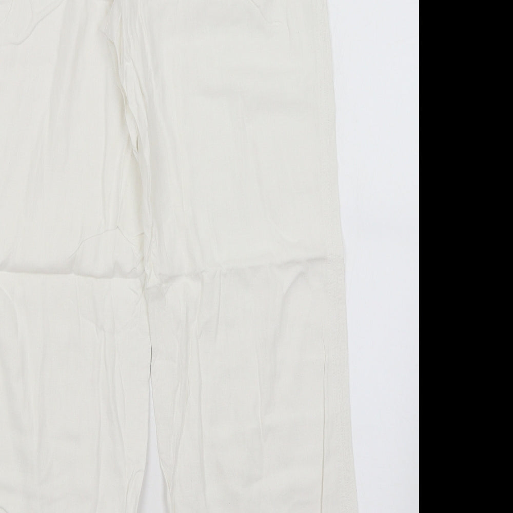 NEXT Womens White   Trousers  Size 10 L28 in