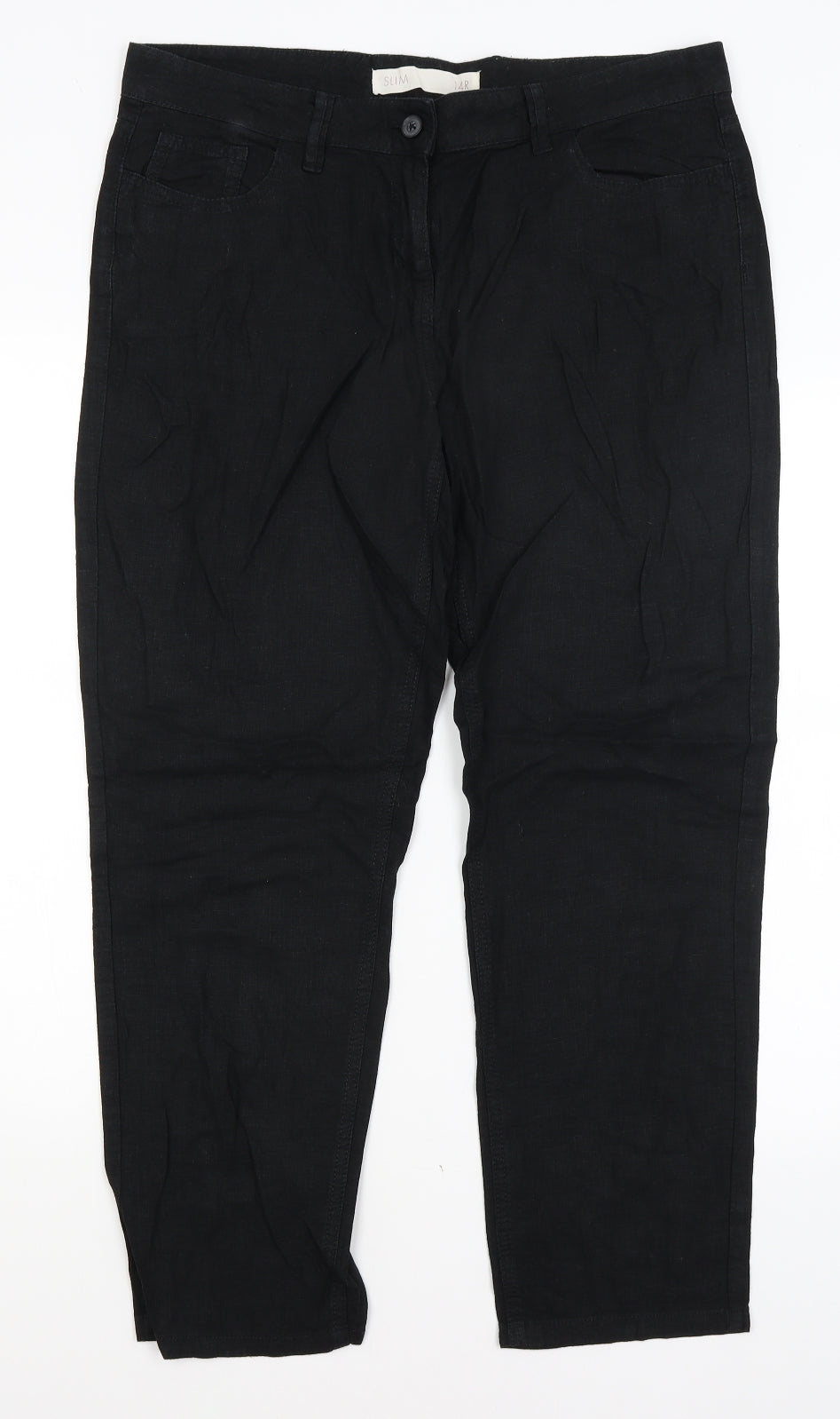 NEXT Womens Black   Trousers  Size 14 L28 in