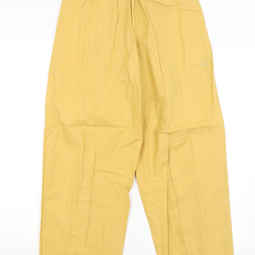 Imitz Womens Yellow   Trousers  Size M L27 in