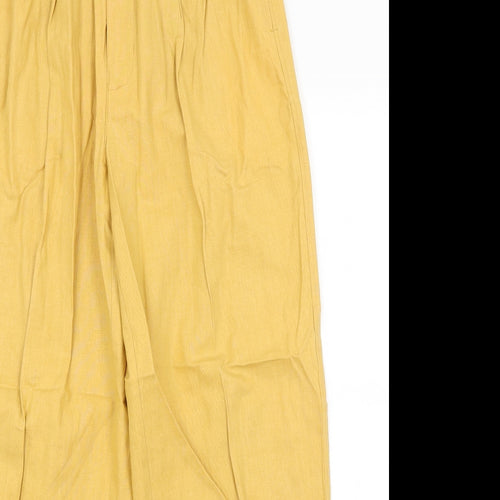 Imitz Womens Yellow   Trousers  Size M L27 in