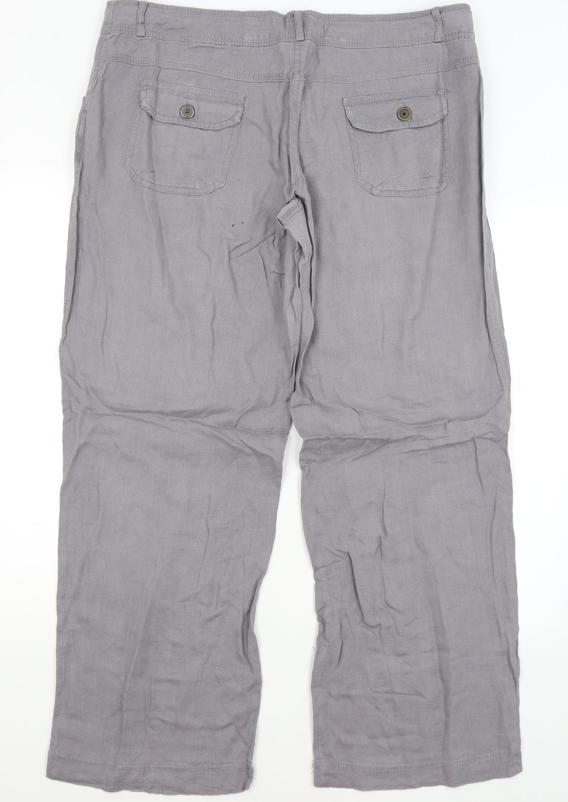 Denim Co Womens Grey   Trousers  Size 16 L30 in