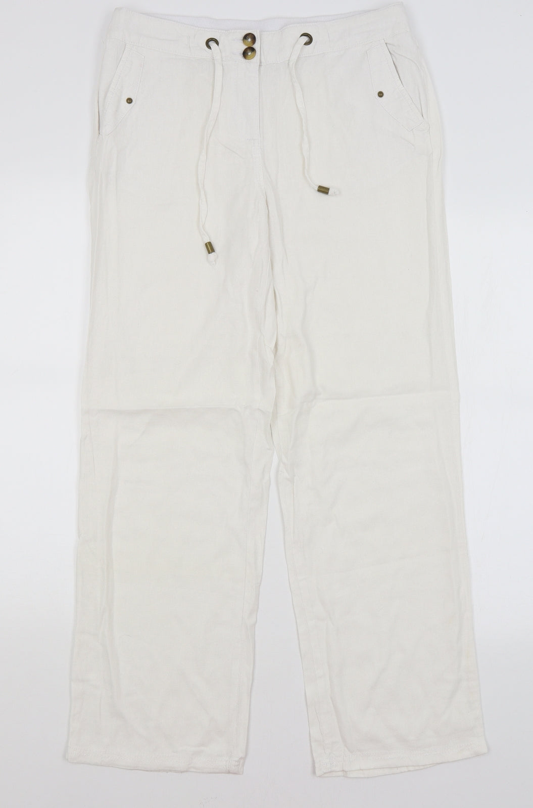 George Womens White   Trousers  Size 12 L29.5 in