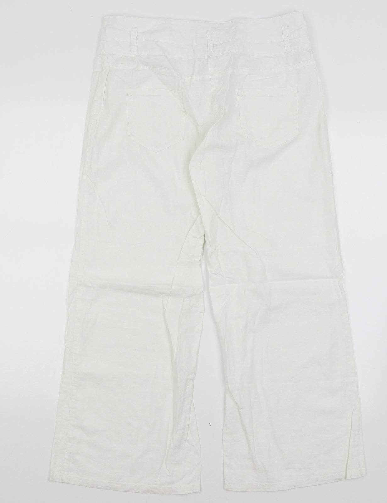 NEXT Womens White   Trousers  Size 12 L25.5 in