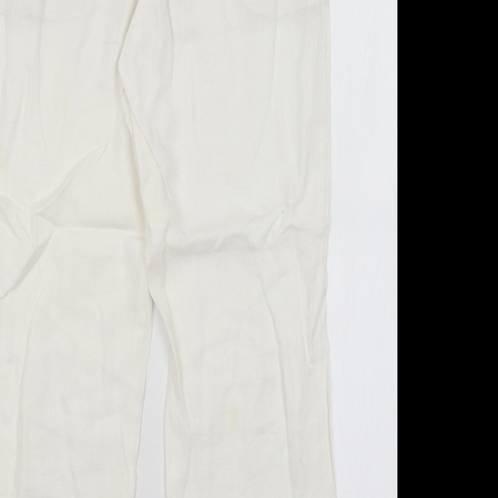 Part Two Womens White   Trousers  Size 12 L28 in