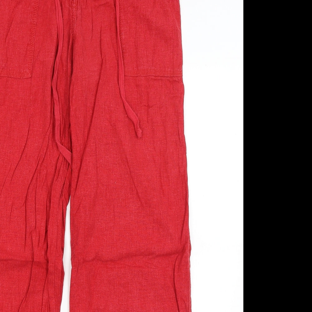 NEXT Womens Red   Trousers  Size 10 L29.5 in