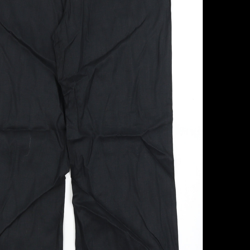 M&S Womens Black   Trousers  Size 12 L26.5 in
