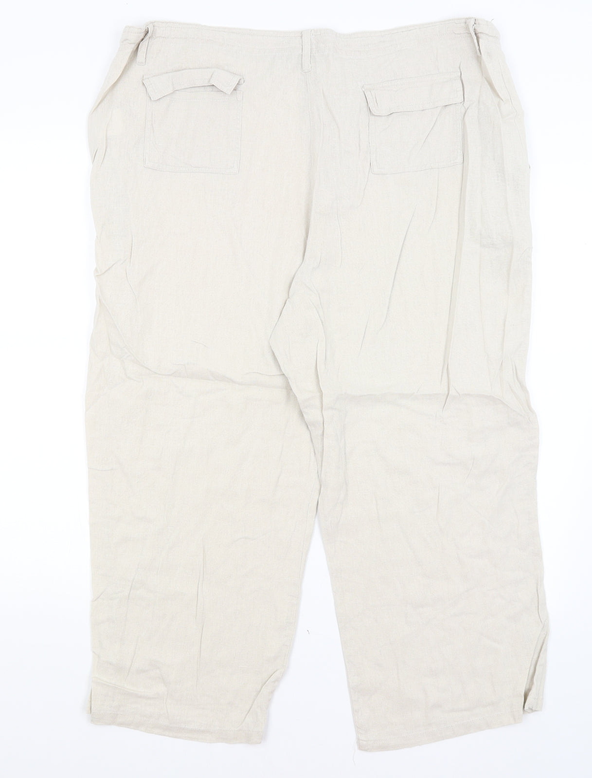 MIA Womens Beige   Cropped Trousers Size 20 L23 in